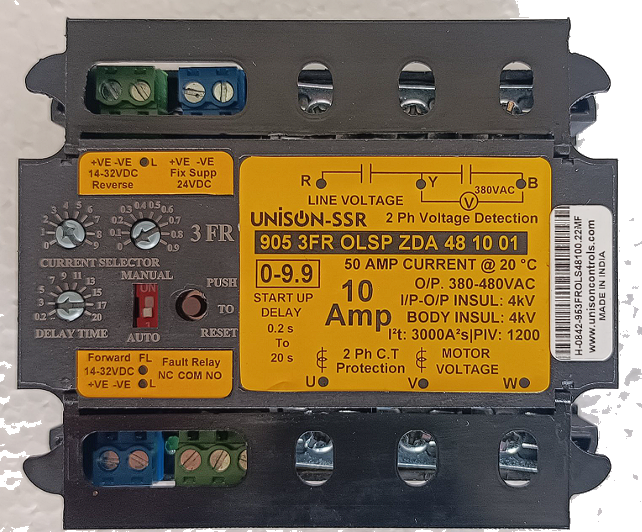 Unison — Reversing SSR contactors, DIN-rail unit